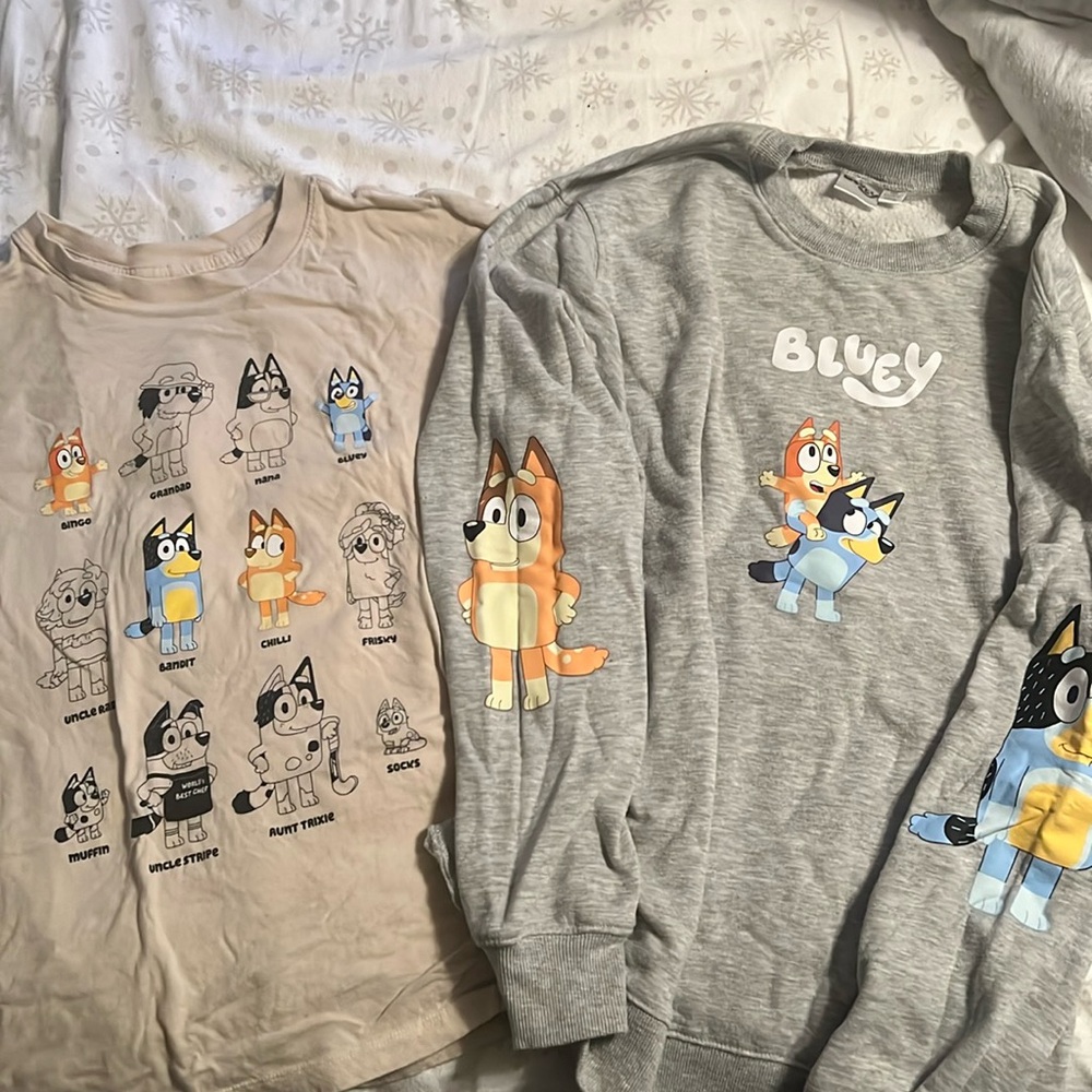 Bluey sweatshirt and tshirt